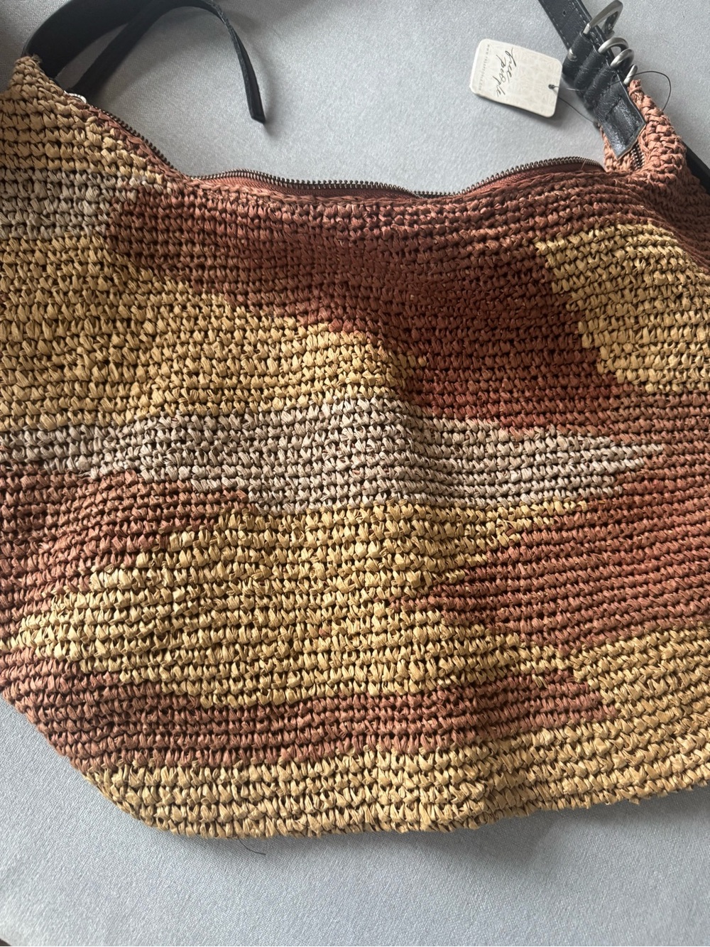 NWT Free People Santorini Straw Tote Bag - Picture 3 of 6